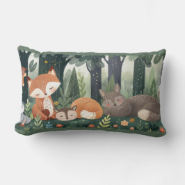 Sömnig skogsdjur lumbarkudde