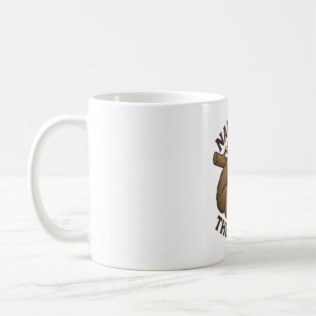 Sömnig Sloth Funny Kaffemugg (Vänster)