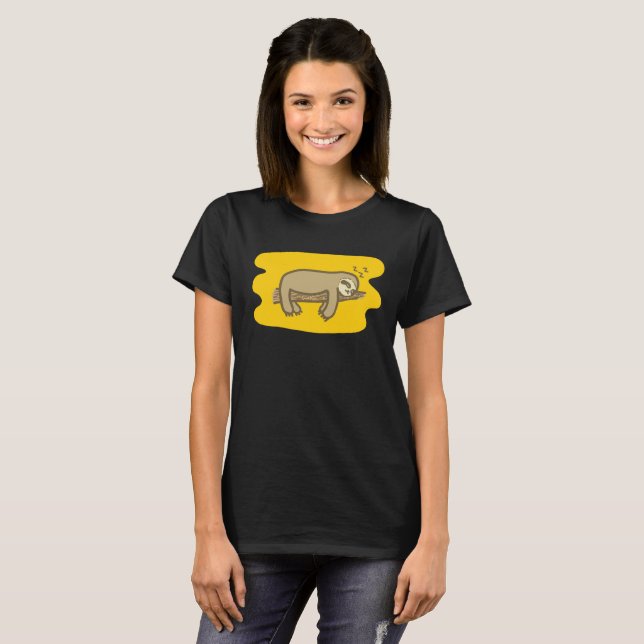 Sömnig Sloth Tee (Hel framsida)