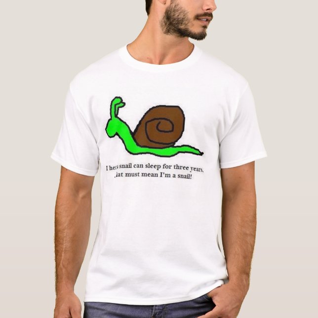 Sömnig snigel t-shirt (Framsida)
