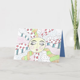 Sömnig Sol - mappat anteckningskort