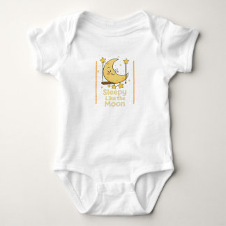 Sömnig som Måne: Cute Baby T Shirt