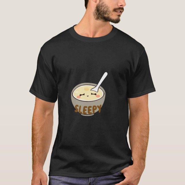 SÖMNIG Söt Lekfull T Shirt (Framsida)