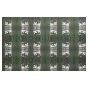 Sömnig Svan Patterned Animal Fabric Tyg