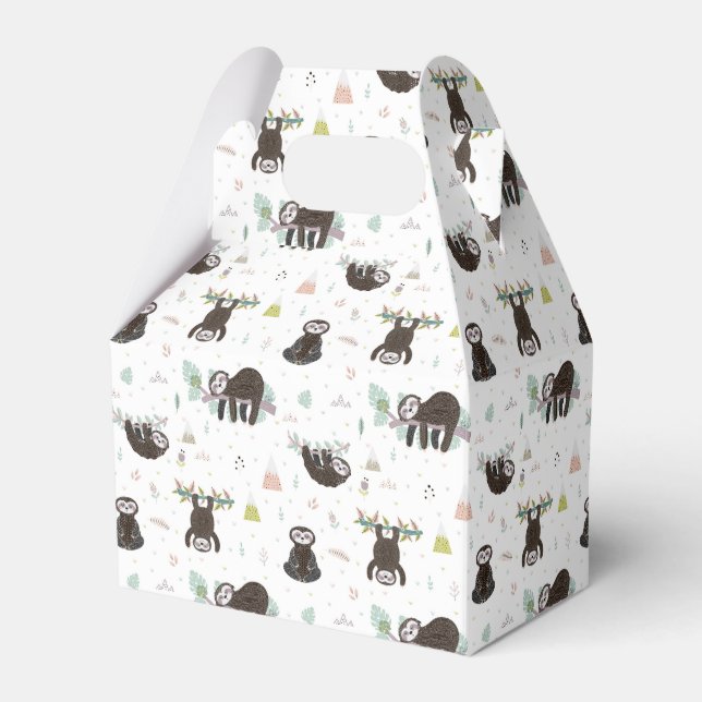 Sömnig Sweet Sloth Mönster Presentaskar (Framsidan Sidan)