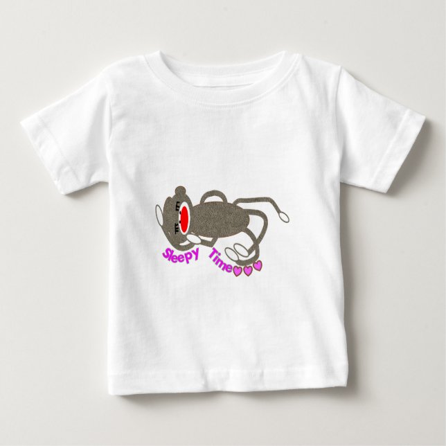 "Sömnig tid" Sock monkey Tee (Framsida)