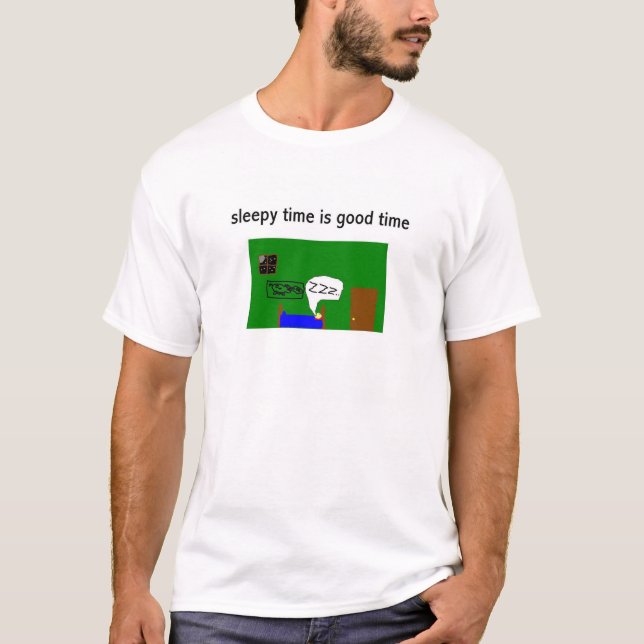 sömnig tid tee shirt (Framsida)