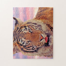 Sömnig Tiger vid solnedgången, Big Cat Pussel