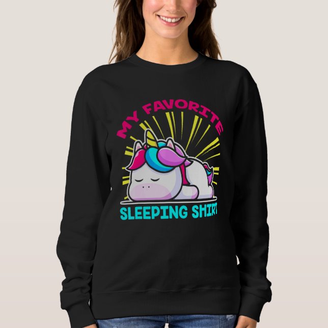 Sömnig Tired Lazy Fairy Sleeping Magic Animal Un T Shirt (Framsida)