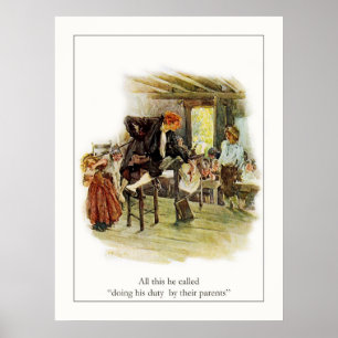 Sömnig tomt: göra sin plikt poster