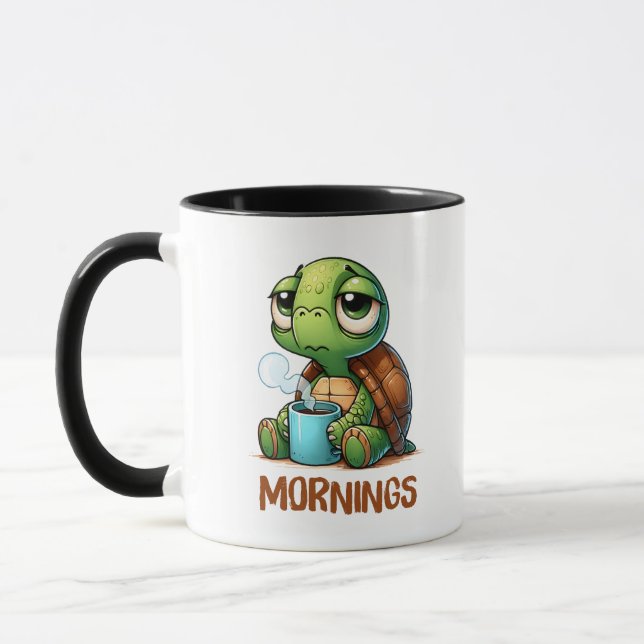 Sömnig Turtle Mornings Mugg (Vänster)