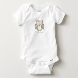 Sömnig Uggla Baby Bodydress - Anpassa text Tröja