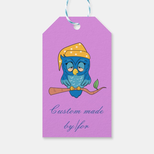 Sömnig Uggla Thunder_Cove Presentetikett (Baksidan)