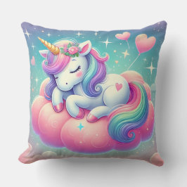 Sömnig Unicorne Valentine Day Gift Dekorativ kudde