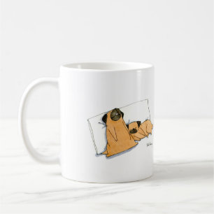 Sömniga mops kaffemugg