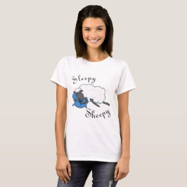 Sömniga Sheepy kvinna skjorta Tee Shirt