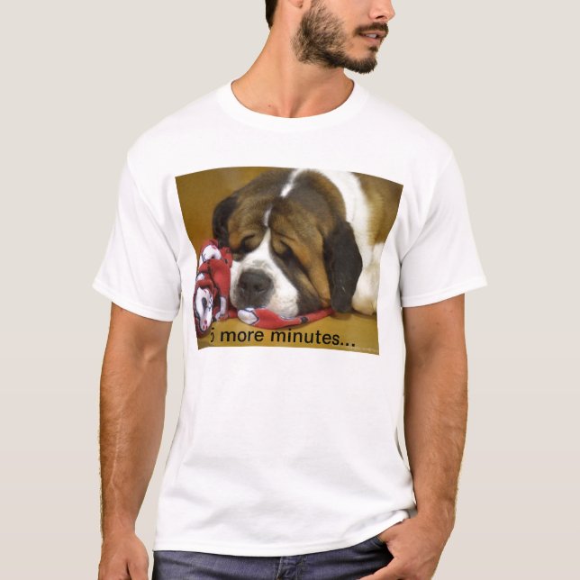 Sömniga St Bernard Tee Shirt (Framsida)