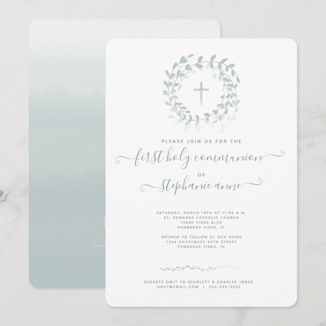 Sömnighet och Kor Inbjudningar (Fram/baksida)