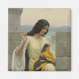 Sömning av Flagga (medeltida kvinnor) Magnet