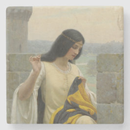 Sömning av Flagga (medeltida kvinnor) Stenunderlägg