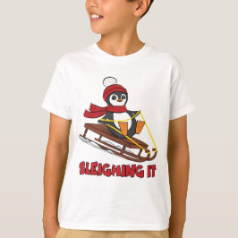 Sömning - Snö Sledding Cute Penguin Winter T Shirt
