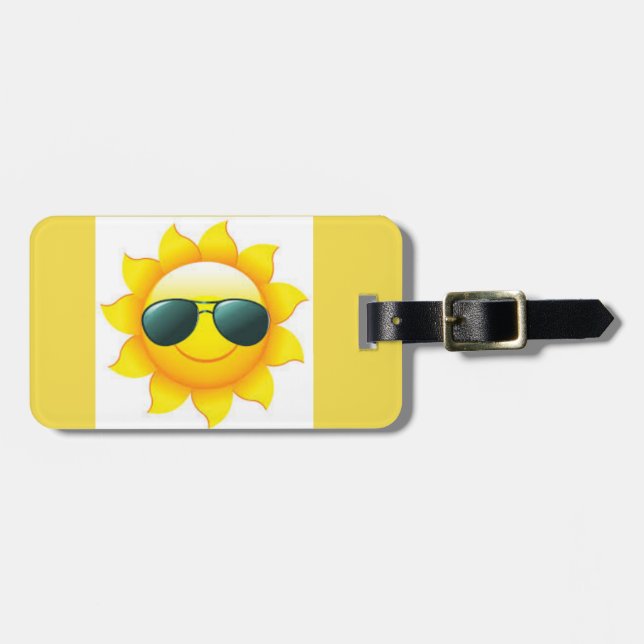 Sömning Sunshine bagagetagg Bagagebricka (Horisontell Framsida)