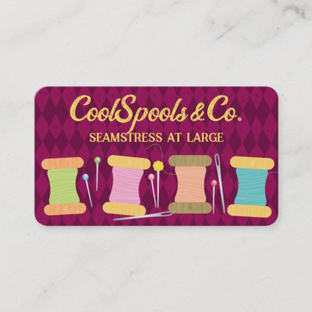 Sömningssömmerspänning för stift nål visitkort (Framsida)