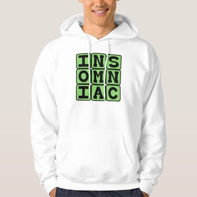 Sömnlös, sömnproblem sweatshirt med luva (Framsida)