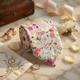 Sömnlöst blommönster med delikat design slips