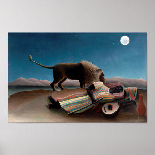Sömnpiskan Henri Rousseau Poster