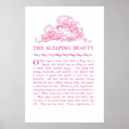 Sömnskönhet Sagobok Rosa Poster