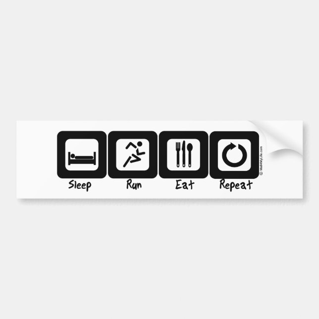 Sömnspringan äter repetition bildekal (Framsidan)