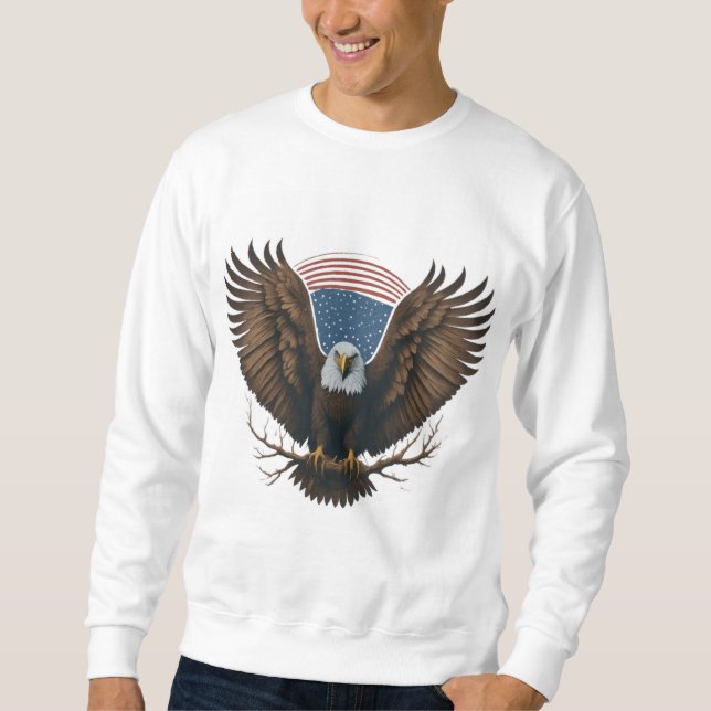 Sömnsprit: Amerikanska Örn 🦅 Lång Ärmad Tröja (Framsida)