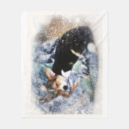 Sömnsvetsare Corgi Fleecefilt