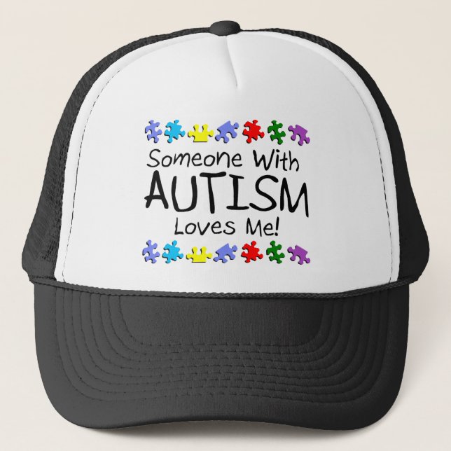 Somone med Autism älskar mig (PP) Keps (Framsida)