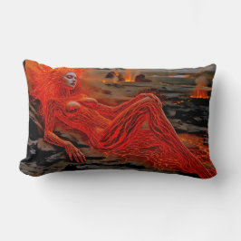 ’Sömpande magma’ - Volcanic Woman Porträtt Lumbarkudde