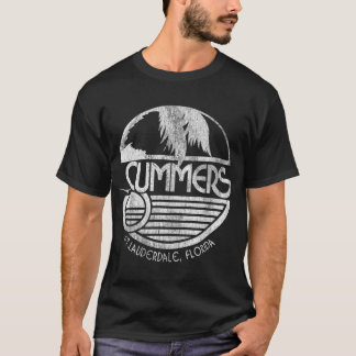Somrar på stranden: Ft Lauderdale, Fla i mörker T Shirt