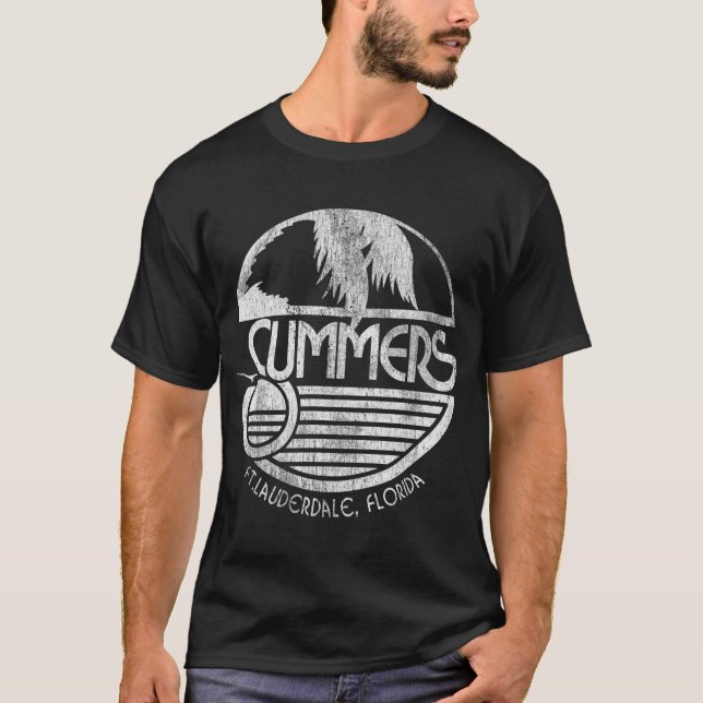 Somrar på stranden: Ft Lauderdale, Fla i mörker T Shirt (Framsida)