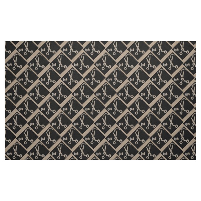 Sömskissors (anpassa bakgrundsfärgen) tyg (Fat Quarter)