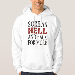 Sömst som helvetet och tillbaka för mer hoodie