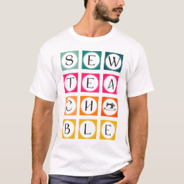 Sömunderbara färgglada rutor t shirt