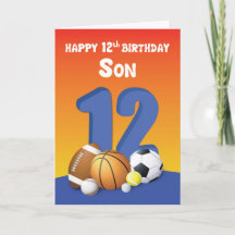Son 12:e Birthday Sports Bollar