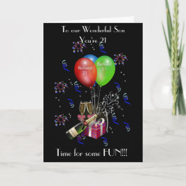 SON 21:E BIRTHDAY-KORT KORT