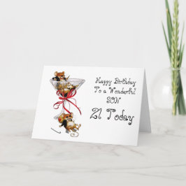 SON 21:E BIRTHDAY-KORT KORT