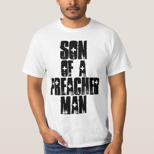 SON AV EN PREACHER MAN, PREACHERS KID, t-shirts (Framsida)