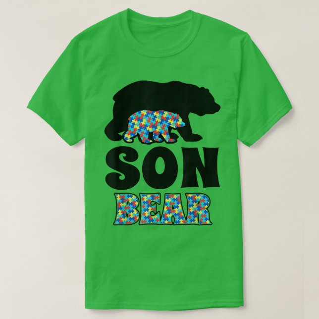 Son Bear Autism Awareness T Shirt (Design framsida)