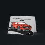 Son Birthday Age 3 Red Sports Car Kort<br><div class="desc">Det här kortet levereras med ett anpassade som gör att du kan byta namn för att göra det till namn i din djupaste son som kommer att fira sin 3:e födelsedag om bara några dagar till. Få dig att kopiera det här nu för att ge honom.</div>
