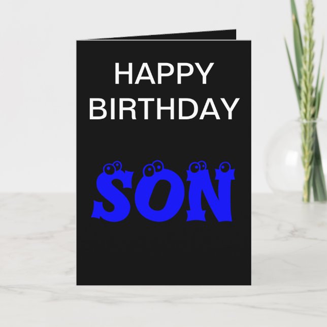 SON BIRTHDAY CARD KORT (Framsida)