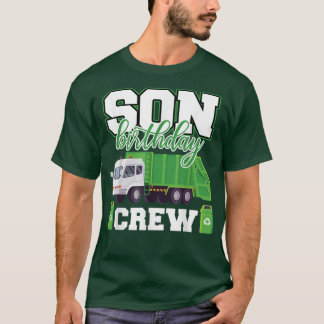 Son Birthday Crew Sopor Lastbil-familjen Matching  T Shirt