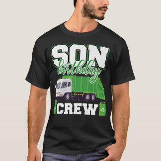Son Birthday Crew Sopor Lastbil-familjen Matching  T Shirt
